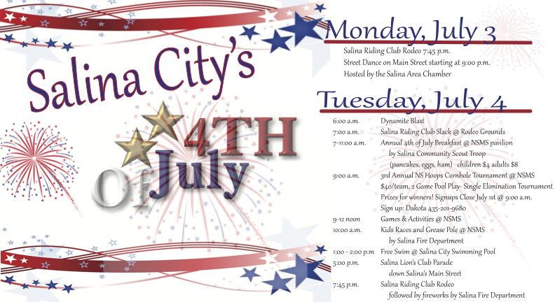2023 Salina City 4th of July Schedule of Events